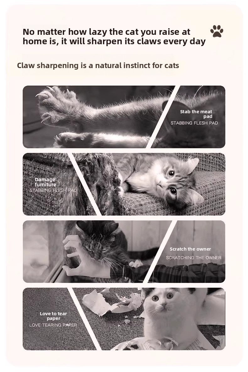 All Season Triangular Felt Cat House Wall Mounted Scratching Board Integrated Non Shedding Villa