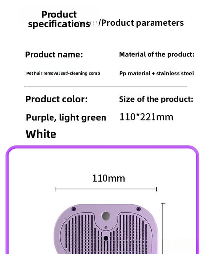 Blue Light Advanced Pet Spray with Non-Flying Hair Needle Grooming Comb