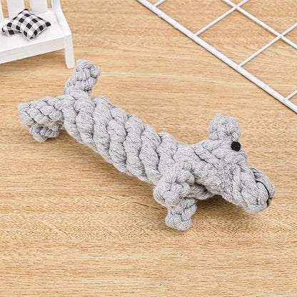 Durable Natural Cotton Rope Chew Toy for Puppies Small Breed Dogs Interactive Pet Toys for Teething and Dental Health