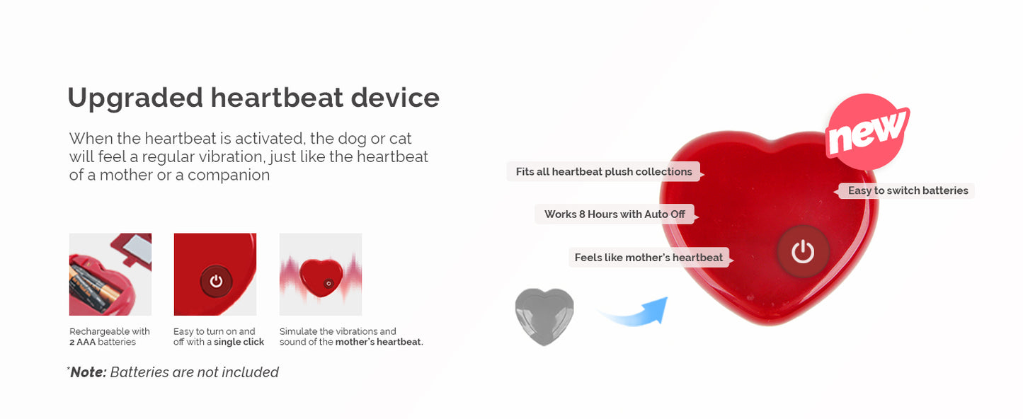 Dog Cat Anti-Anxiety Plush Lamb Pillow Having Simulated Heartbeat Feature