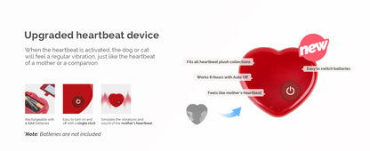 Dog Cat Anti-Anxiety Plush Lamb Pillow Having Simulated Heartbeat Feature