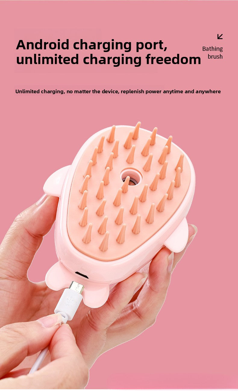 Pet Bath Spray Comb Cat Dog Electric Hair Removal Comb One-Key Anti-Flying Hair Dolphin Massage Brush Rechargeable