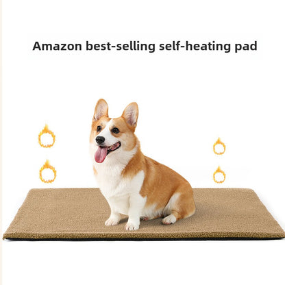 Self-heating dog bed pad for pets