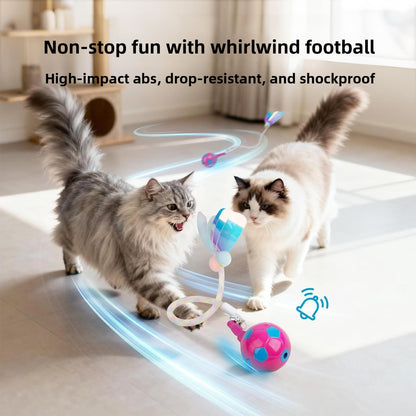 Interactive Q-Bounce Pet Ball Automatic Rolling Smart Fun with Tail Bell