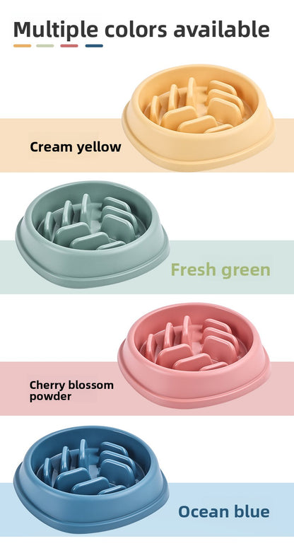 Dog Bowl Cat Bowl Slow Feeder Dog Anti-Choke Slow Feeder Food Bowl Large Capacity Feeder Non-Slip Anti-Tip Pet Bowl