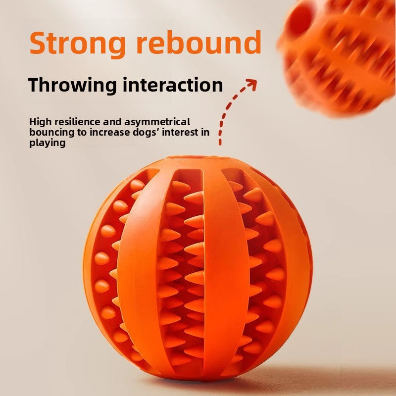 Rubber Dog Toy for Small Large Puppies Boredom Relief Sound Making Teeth Clean Ball