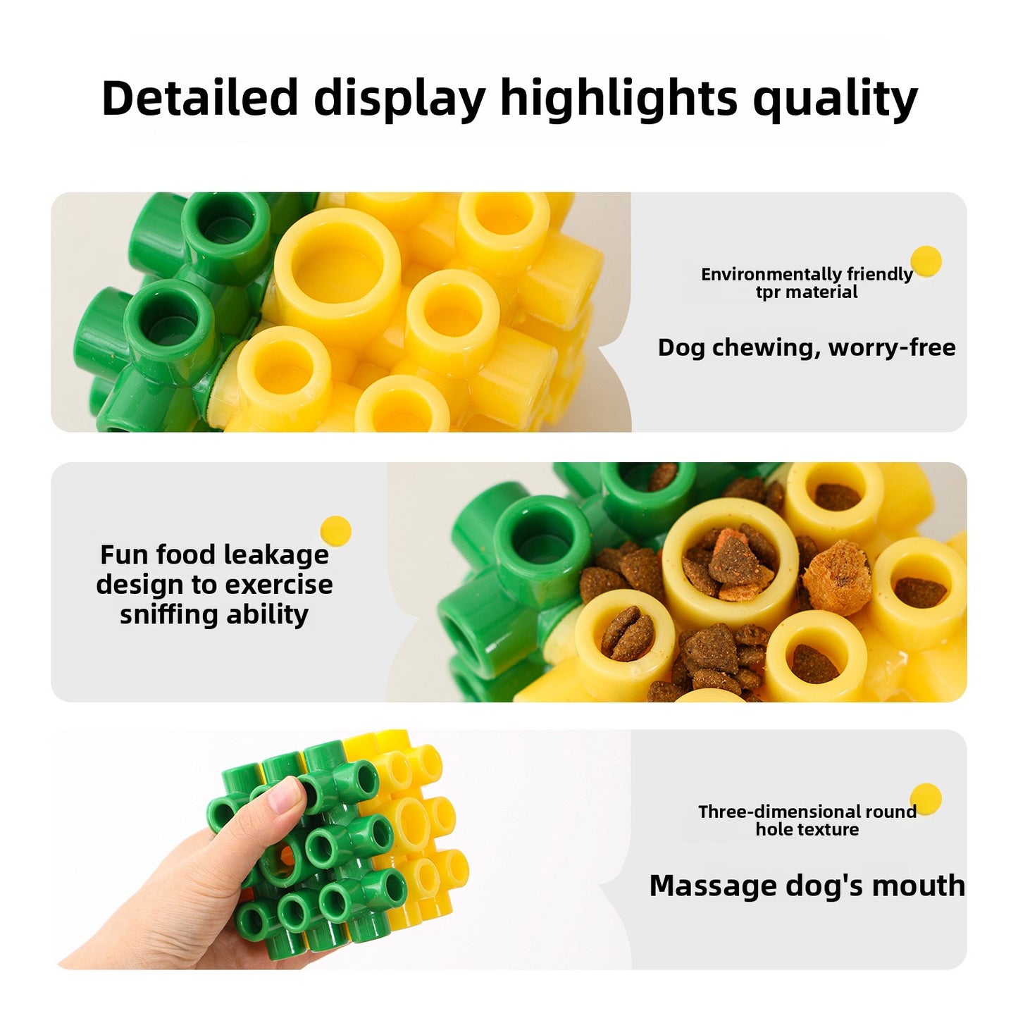 Interactive Dog Toy Treat Dispensing Ball for Teeth Cleaning Training Cube Food Puzzle Boredom Reliever Durable Chew Toy for Dogs
