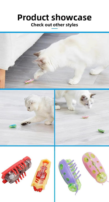 Nano Worm Cat Toy Automatic Teasing Intelligent Wand with Obstacle Avoidance for Self Play