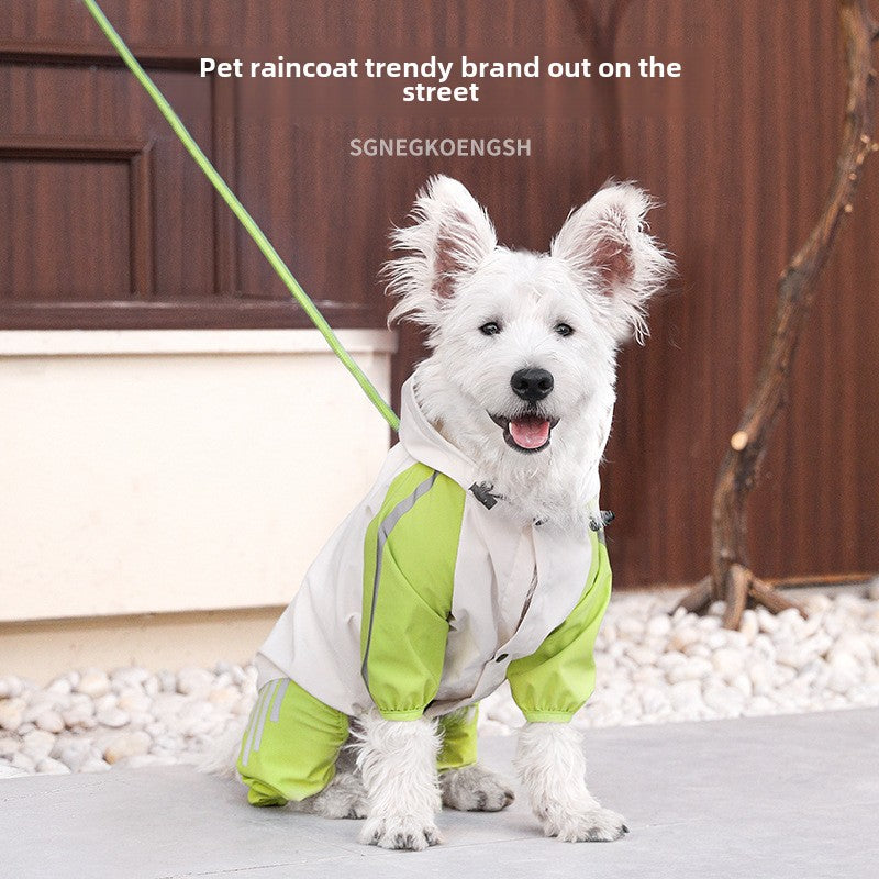 Pet Supplies Dog Clothing Raincoat Pet Clothes Autumn and Winter Thermal and Windproof Small Dog Raincoat Pet Shell Jacket