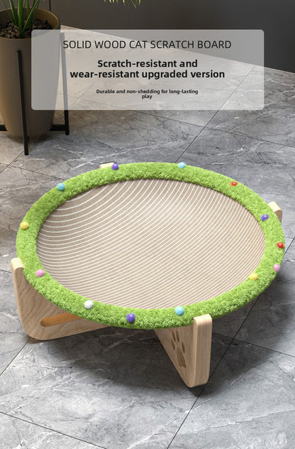 Integrated AllSeason Cat Bed Trampoline Wooden Scratcher MoistureProof Breathable Hammock