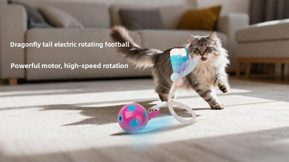 Interactive Q-Bounce Pet Ball Automatic Rolling Smart Fun with Tail Bell