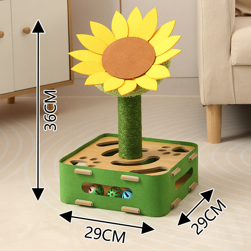 Cat SelfEntertainment Gadget Teaser Wand Durable Scratching Post MultiPlate Ball Bell Maze Board