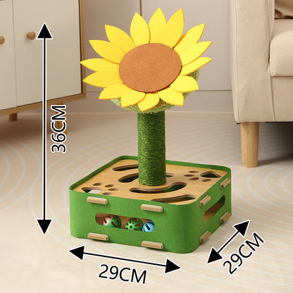 Cat SelfEntertainment Gadget Teaser Wand Durable Scratching Post MultiPlate Ball Bell Maze Board