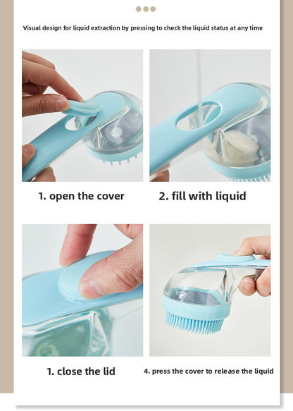 Silicone Pet Dog and Cat Bath Massage Brush Supplies