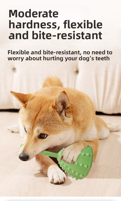 Interactive Dog Treat Dispensing Ball Toy Durable Chew Resistant Self-Play Pet Toy for Boredom Relief Mental Stimulation and Teeth Cleaning