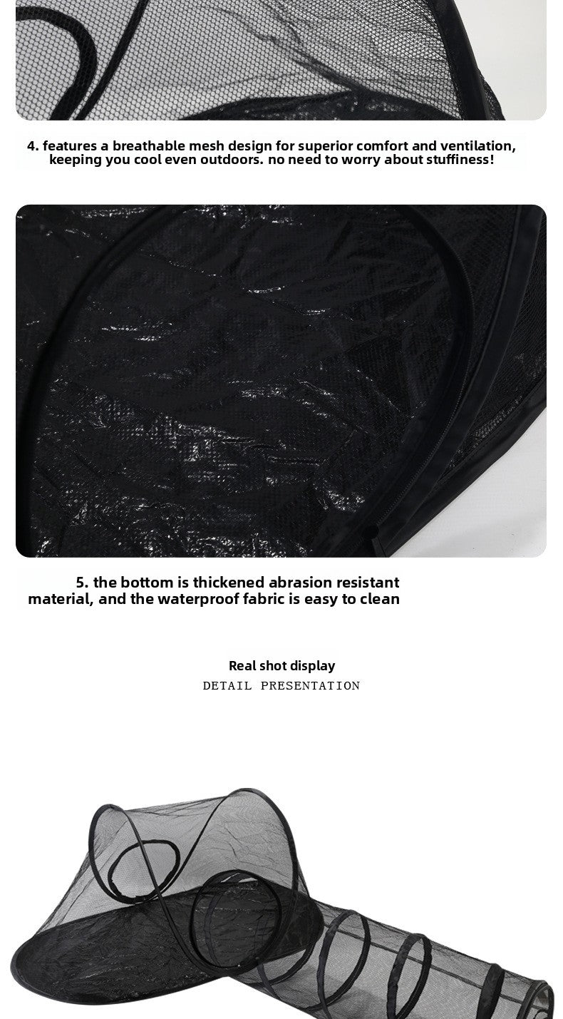 Outdoor Pet Tent Nest and Foldable Cat Toy Tunnel Set for Fun Play