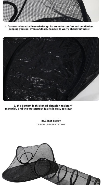 Outdoor Pet Tent Nest and Foldable Cat Toy Tunnel Set for Fun Play