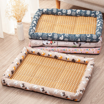 AllSeason Pet Cooling Mat Pad for Dogs Cats Summer WearResistant Bed Essentials
