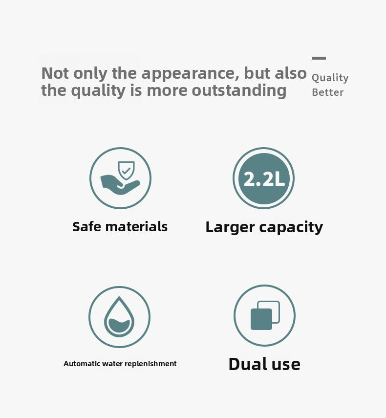 Anti-Tip Cat/Dog Feeder with Large Capacity Automatic Waterer, Ceramic/Stainless Steel Bowls