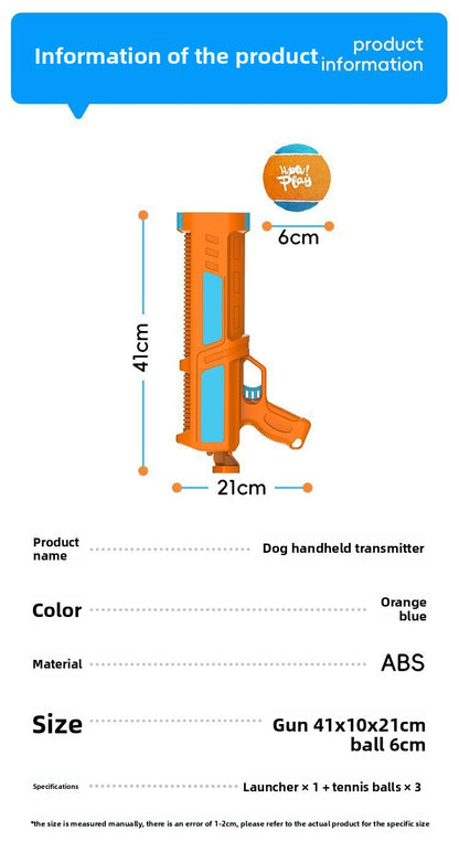 Handheld Launcher Ball Gun Dog Toy Interactive Training Ejection Ball Pet Toy Ball Machine Boredom Relief