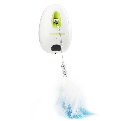 Smart Electric Cat Tease Stick Fixed Knob Auto-Sensing Feather Ribbon Fun Toy