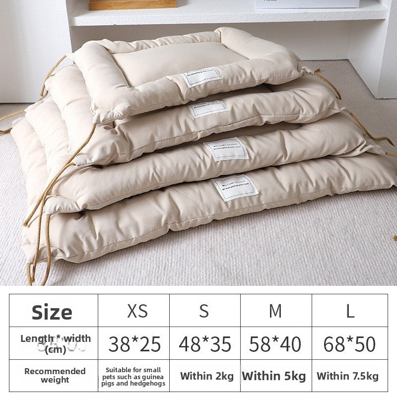 Cozy Ins Style Pet Bed Warm Thickened Marzis Cage Cushion for Dogs Cats Autumn Winter Soft Plush Comfortable Mat Korean Design