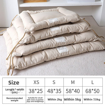 Cozy Ins Style Pet Bed Warm Thickened Marzis Cage Cushion for Dogs Cats Autumn Winter Soft Plush Comfortable Mat Korean Design