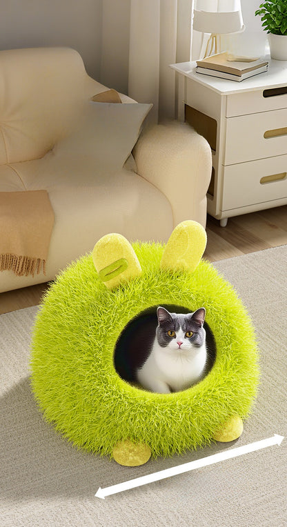 Cat House Winter Thickened Enclosed Safe Winter Warm Cold-Proof Tent House Sleeping Bag for Kittens and Small Dogs