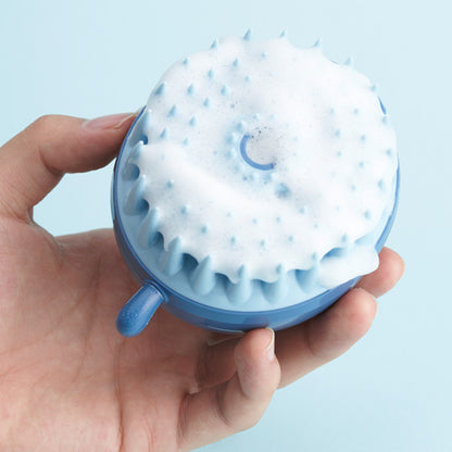 Pet Grooming Tool for Dogs and Cats, Massaging Bath Brush with Pufferfish Design