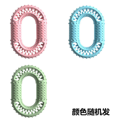 TPR Teething Chew Toy for Dogs and Cats Interactive Dental Cleaning O-Ring Soothing Puppy Kitten Pet Supplies