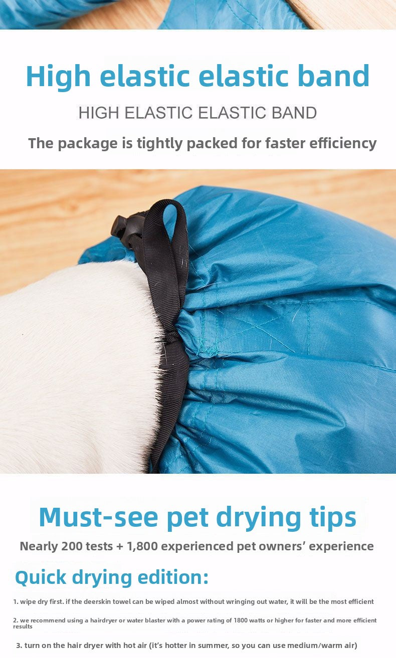 Large Dog Bathing Quick Dry Hair Dryer Box Pet Drying Bag for Cats and Dogs Fast Drying Portable Pet Dryer
