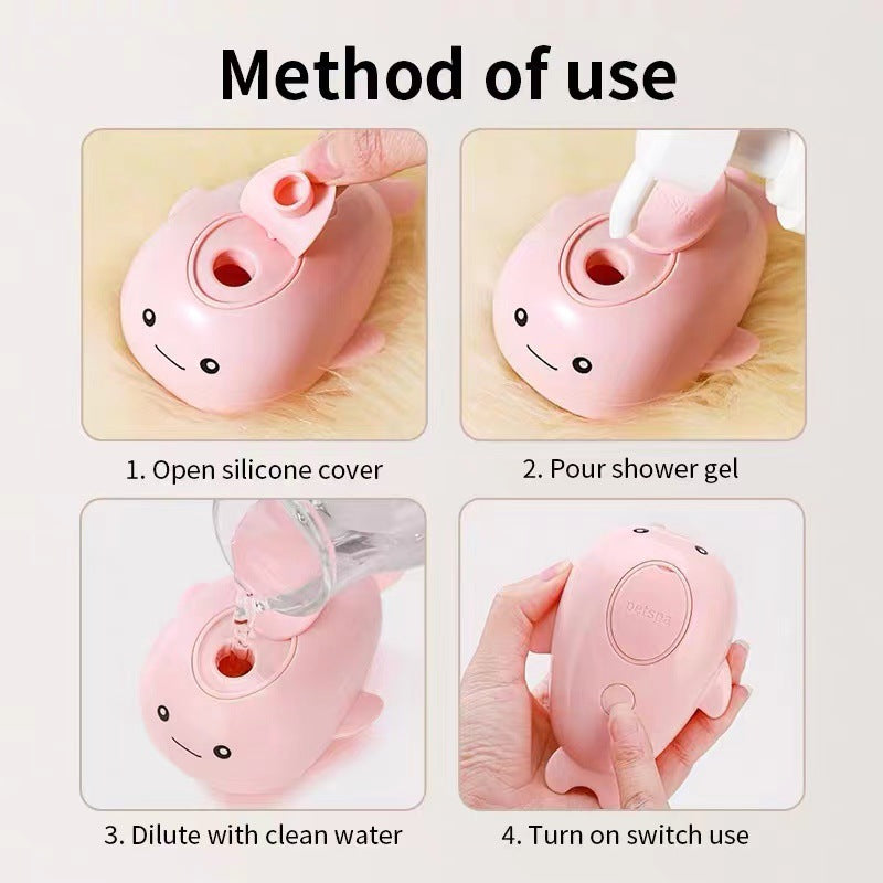 Pet Bath Spray Comb Cat Dog Electric Hair Removal Comb One-Key Anti-Flying Hair Dolphin Massage Brush Rechargeable