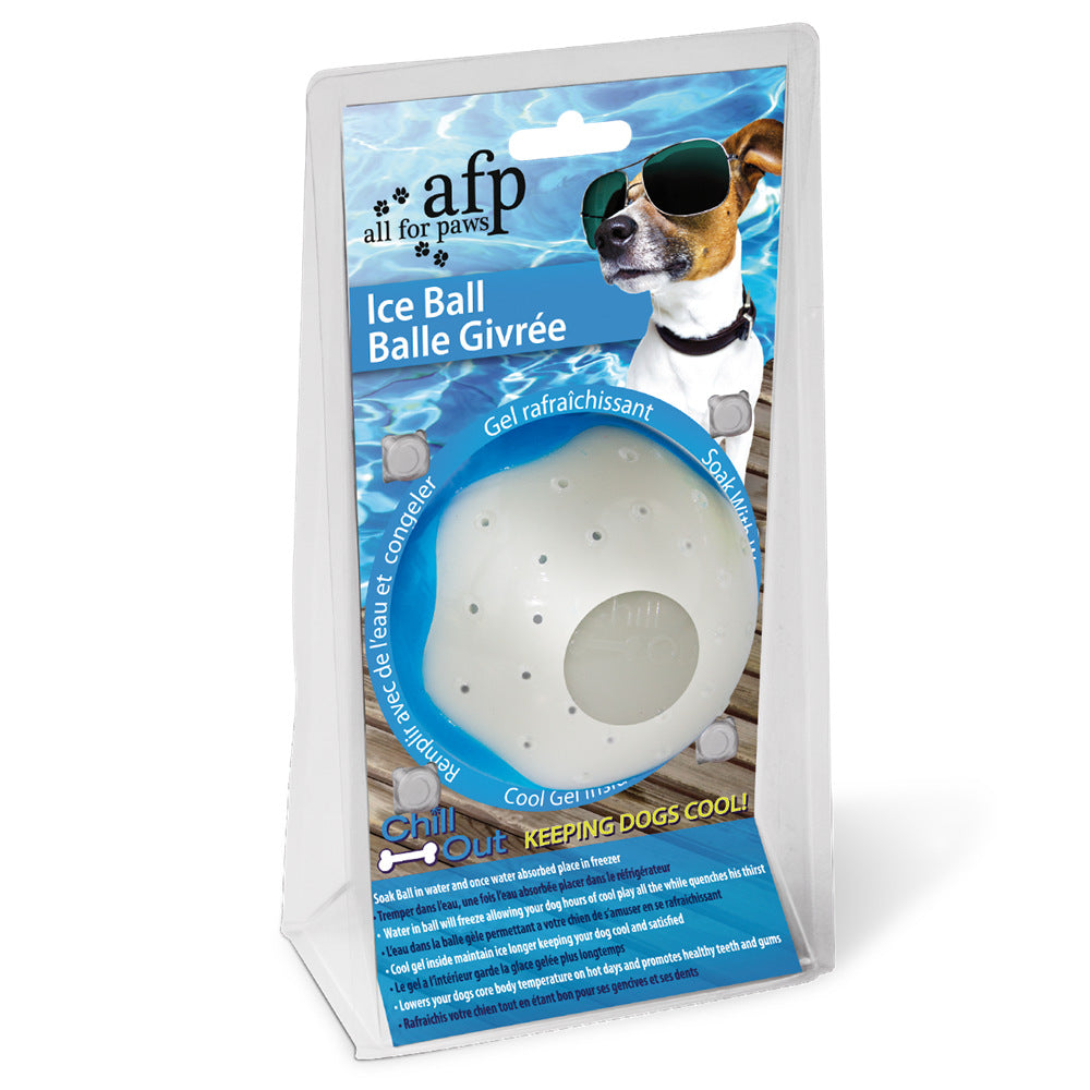 Dog Summer Refreshing Ice Ball Bone Soft Gel Chew Toy