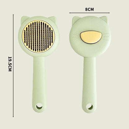 One-Click Hair Removal Comb for Cats Dogs Knot-Free Massage Tool