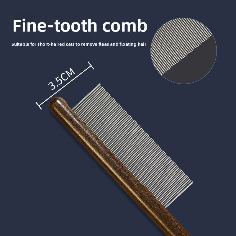 Wooden Pet Shedding Comb for Cats Dogs Removing Loose Hair Grooming Flea