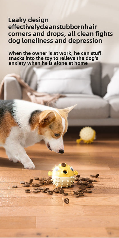 Pet Pufferfish Chew Toy Soft Durable Fun Stress Buster for Dogs