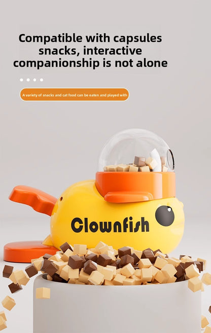 Cat Dog Self-Entertainment Toy: Small Yellow Duck Press-Type Feeder