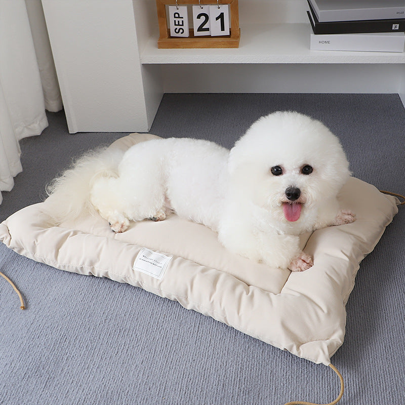 Cozy Ins Style Pet Bed Warm Thickened Marzis Cage Cushion for Dogs Cats Autumn Winter Soft Plush Comfortable Mat Korean Design