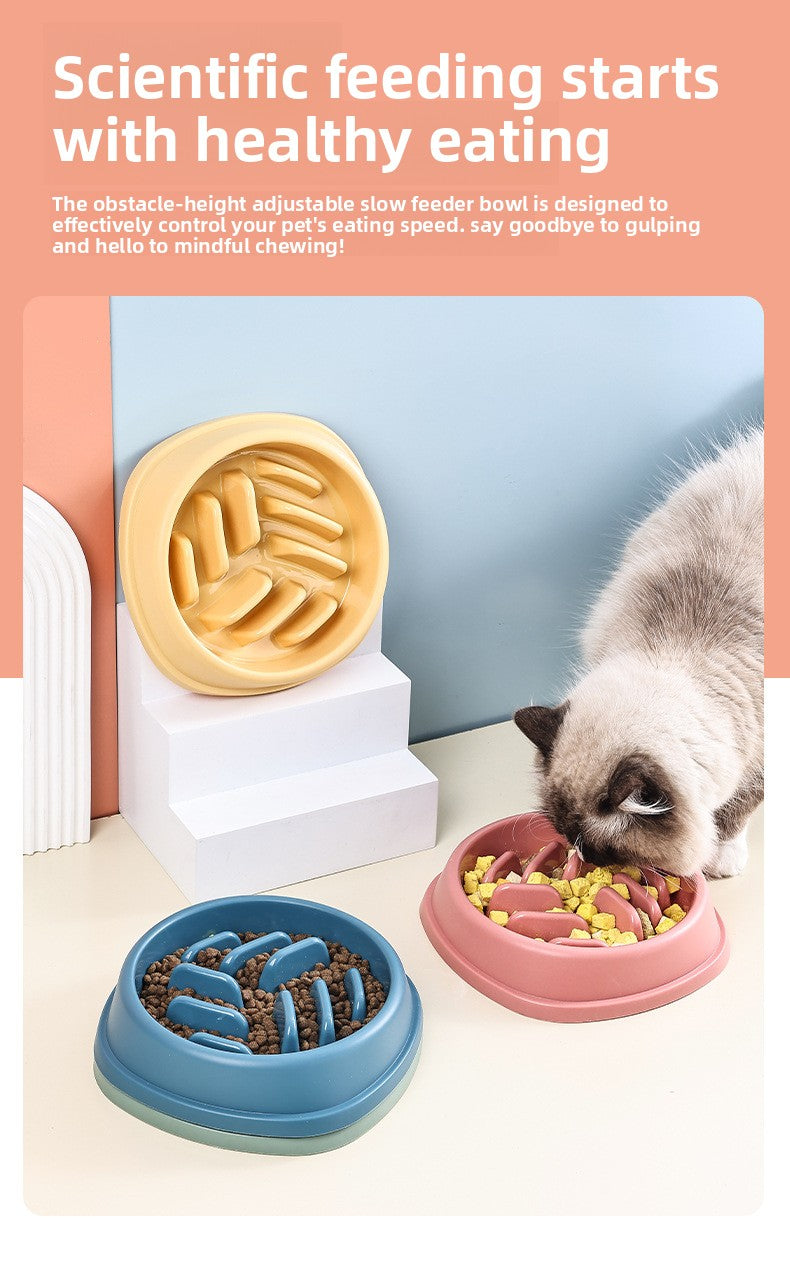 Dog Bowl Cat Bowl Slow Feeder Dog Anti-Choke Slow Feeder Food Bowl Large Capacity Feeder Non-Slip Anti-Tip Pet Bowl