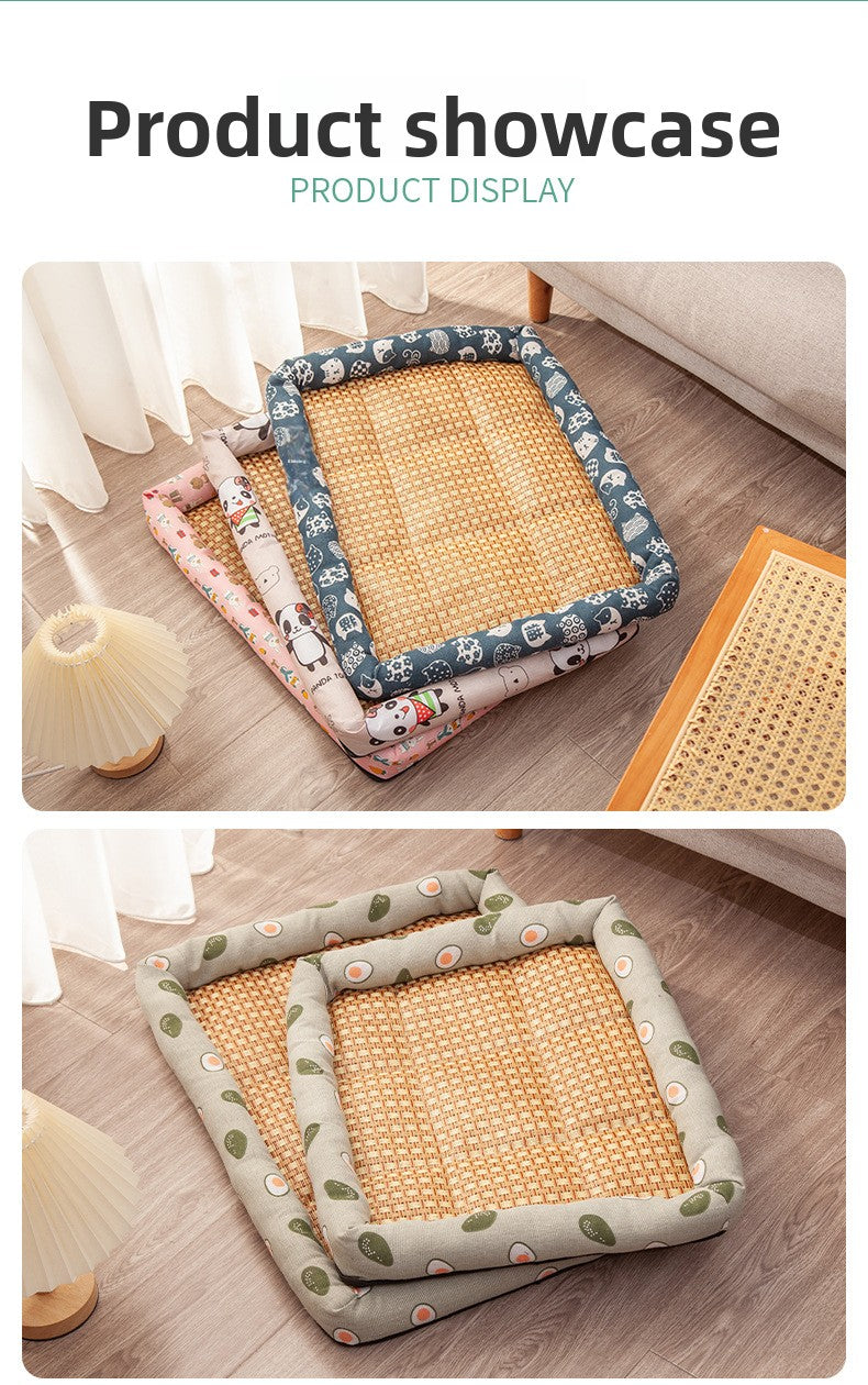 AllSeason Pet Cooling Mat Pad for Dogs Cats Summer WearResistant Bed Essentials