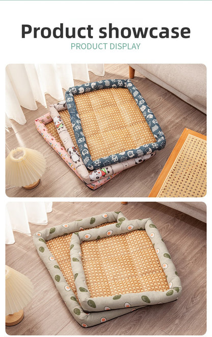 AllSeason Pet Cooling Mat Pad for Dogs Cats Summer WearResistant Bed Essentials