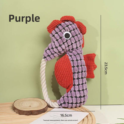 Squeaky Dog Toy Pineapple Fleece Chew Resistant Puppy Teething Chew Toy for Small Medium Dogs Like Corgi Golden Retriever Boredom Relief Interactive Pet Toy