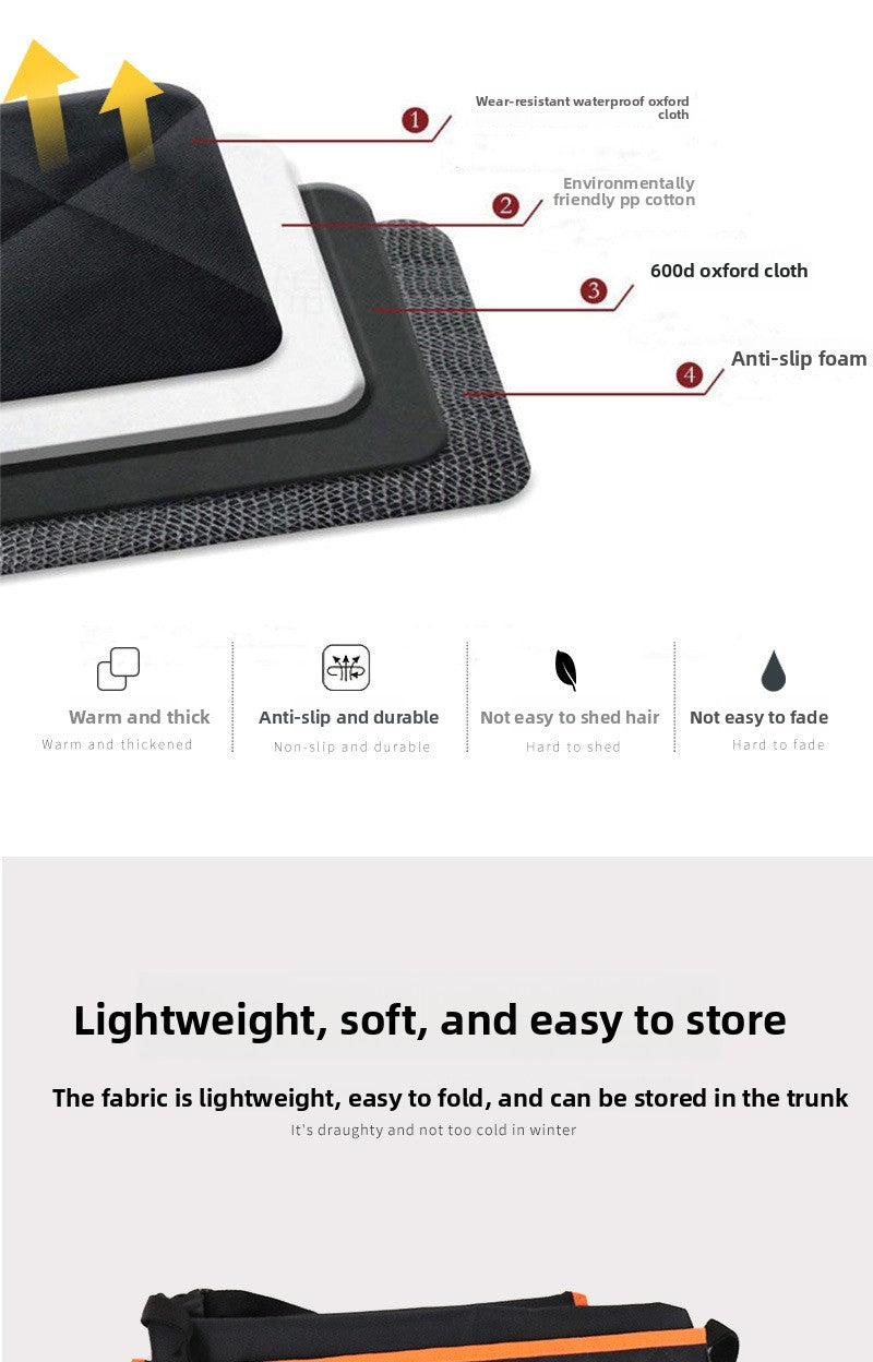 Pet Supplies Foldable Waterproof Anti-fouling Car Mat for Rear Seat Use