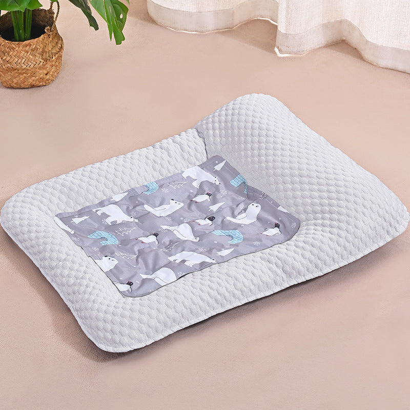 Dog Cat Ice Silk Summer Cooling Sleeping Mat for Pets Comfort