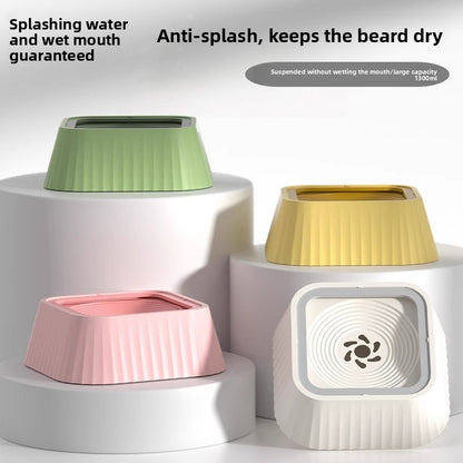 Dog Cat Water Bowl with Non Wet Mouth Floating Basin Buoyancy Neck Protection