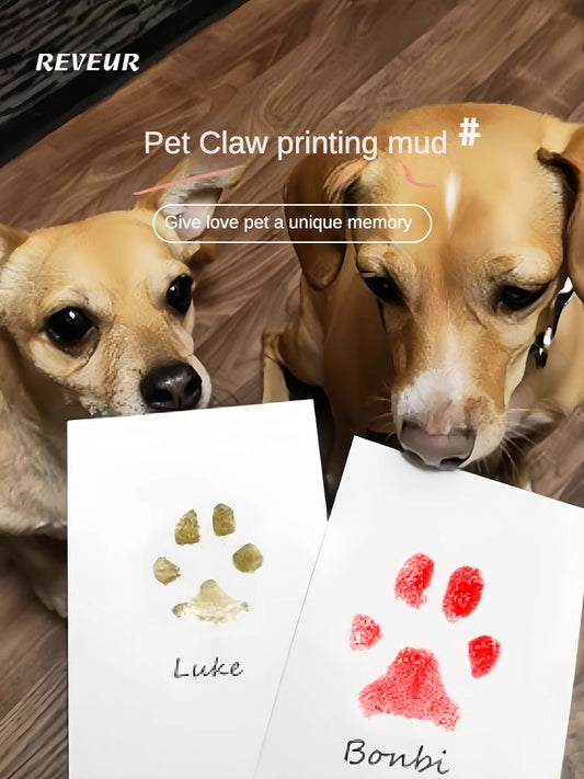 Pet print mud, hand and foot prints, commemorative dog paw prints, photo frame, cat paw DIY gift, wash free, anti dirt ink print