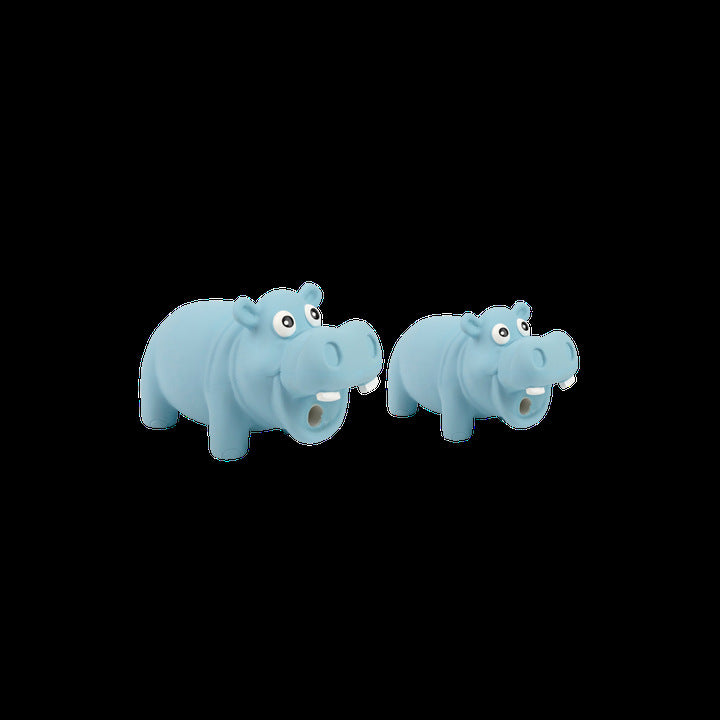 Dog Sound Toy Hippo Shape Teddy French Bulldog Teeth Cleaning Latex Durable Chew Pet Dog Toy