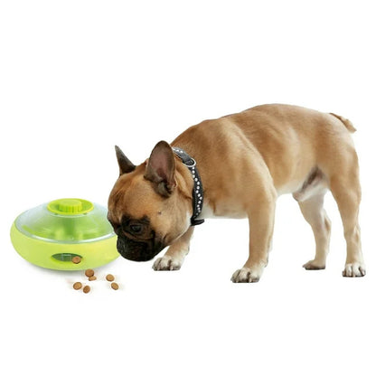 UFO Shaped Pet Interactive Snack Dispenser Dog Slow Feeder Training Toy