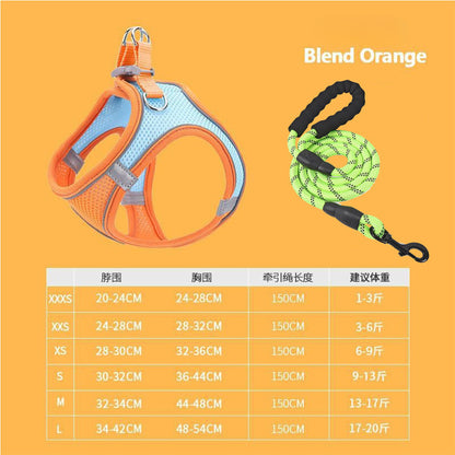 New Pet Vest-Style Pet Harness Reflective Breathable Cat Dog Leash Walking Leash Dropshipping