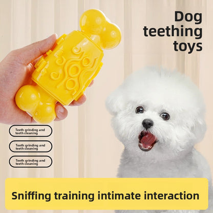 Dog Toy Sound Bone Treat Dispensing Chew Stick Durable Chew Toy Pet Supplies Dog Toothbrush